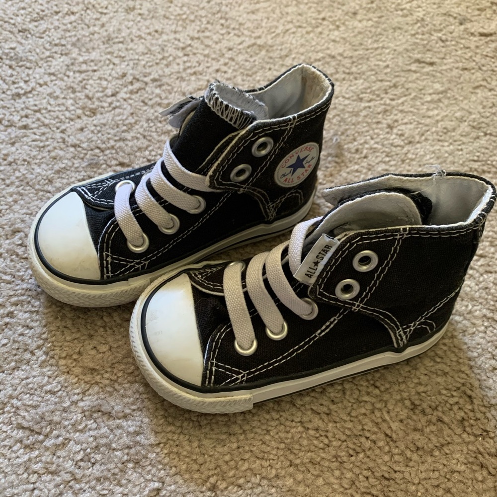 CONVERSE high top faux lace velcro sneakers unisex